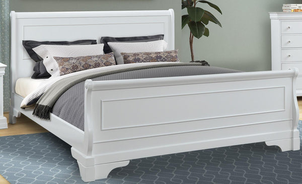 New Classic Furniture Versaille Full Sleigh Bed in White image