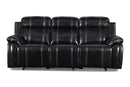 New Classic Fusion Dual Recliner Sofa in Black