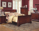New Classic Versaille California King Sleigh Bed in Bordeaux