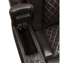 JOSHUA LEATHER GLIDER RECLINER - DK BROWN