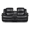 FLYNN CONSOLE LOVESEAT W/ READING LIGHT- BLACK