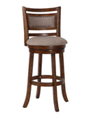 ABERDEEN 29" BAR STOOL-DK BROWN W/FABRIC SEAT
