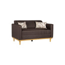 AIDEN LOVESEAT W/2 THROW PILLOWS-CHOCOLATE