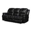 FLYNN SOFA W/LIGHTED BASE & PWR FR-BLACK