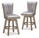 JAZZ 24" SWIVEL COUNTER STOOL-PEARL/GOLD