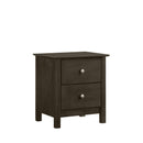ZODIAC 2 DRAWER NIGHTSTAND-GRAY