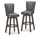 DIVA 30" SWIVEL BAR STOOL-GLITTER GRAY