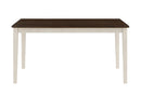 HUDSON 60" RECTANGLE DINING TABLE & 4 CHAIR S-BROWN/CREME