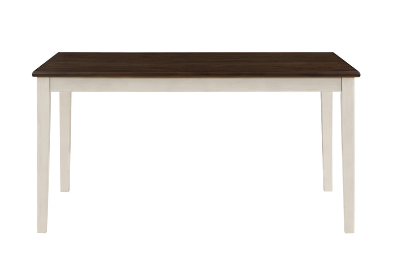 HUDSON 60" RECTANGLE DINING TABLE & 4 CHAIR S-BROWN/CREME