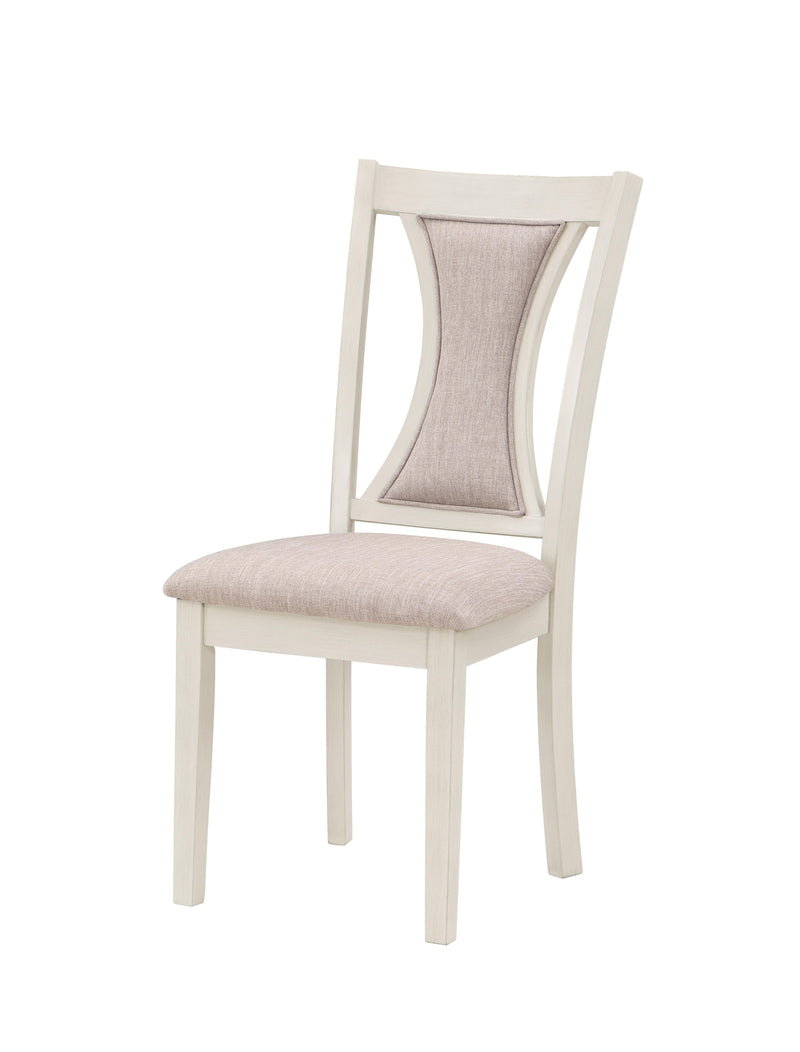 HUDSON 60" RECTANGLE DINING TABLE & 4 CHAIR S-BROWN/CREME