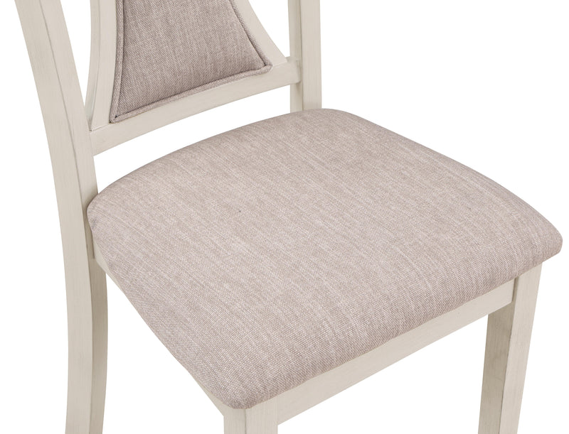 HUDSON 60" RECTANGLE DINING TABLE & 4 CHAIR S-BROWN/CREME