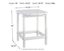 Sundown Treasure End Table (Color: White)