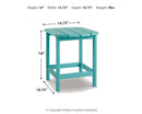 Sundown Treasure End Table (Color: Turquoise)