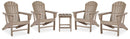 Sundown Treasure 4 Adirondack Chairs and Outdoor End Table