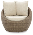 Danson 2 Swivel Lounge Chairs and End Table