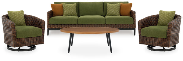 Horizon Hall Outdoor Sofa, 2 Lounge Chairs, Ottoman and Coffee Table