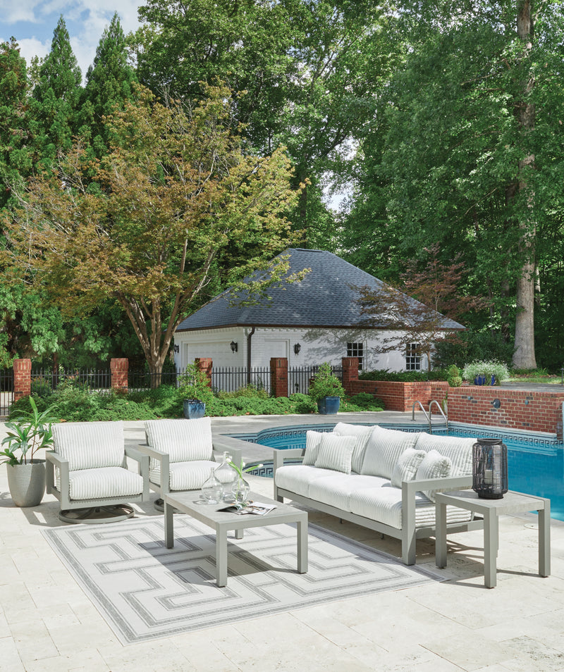 Hurley Park Outdoor Sofa, 2 Lounge Chairs and Coffee Table