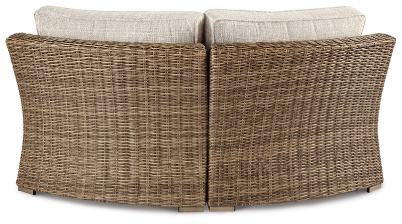 Beachcroft 4-Piece Outdoor Sectional, 2 Arm Chairs, Lounge Chair and Bench