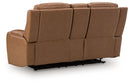 Knightington Power Reclining Loveseat with Audio Seating (Color: Caramel)