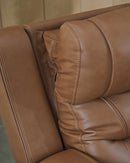 Knightington Power Reclining Loveseat with Audio Seating (Color: Caramel)