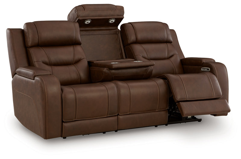 Knightington Power Reclining Sofa with Audio Seating