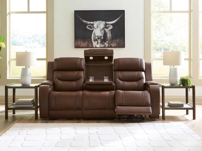 Knightington Power Reclining Sofa with Audio Seating