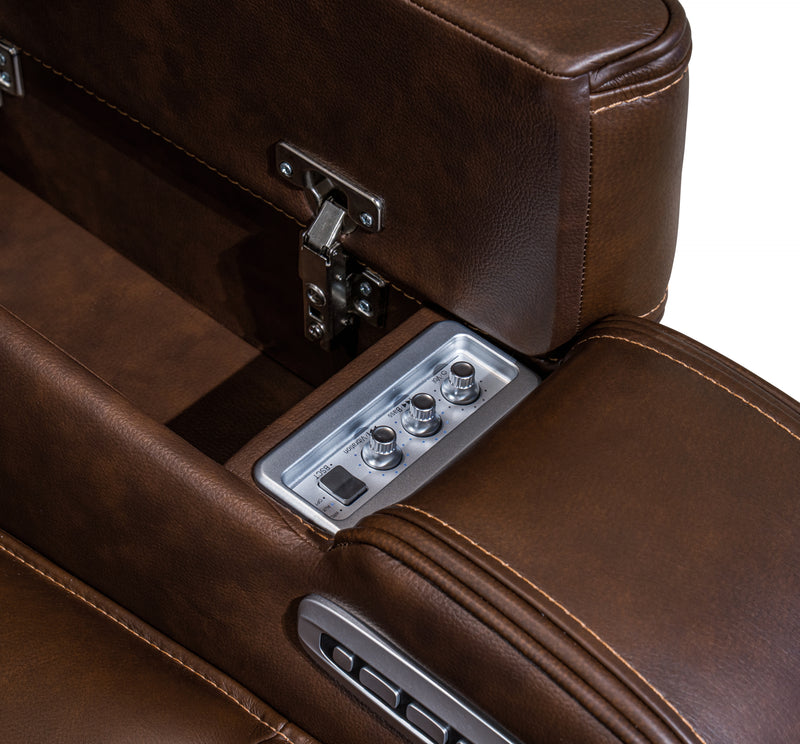 Knightington Power Reclining Sofa with Audio Seating