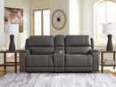 5Z - Pittson 3-Piece Power Reclining Sectional Loveseat with Console