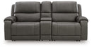 5Z - Pittson 3-Piece Power Reclining Sectional Loveseat with Console
