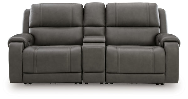 5Z - Pittson 3-Piece Power Reclining Sectional Loveseat with Console