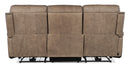 Duncan - Power Sofa With Power Headrest & Lumbar - Light Brown
