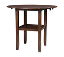 Gia - 3 Piece Dining Set (Counter Drop Leaf Table & 2 Chairs) - Cherry - Fabric