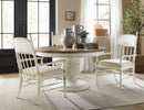 Americana - Round Pedestal Dining Table With One 22" Leaf