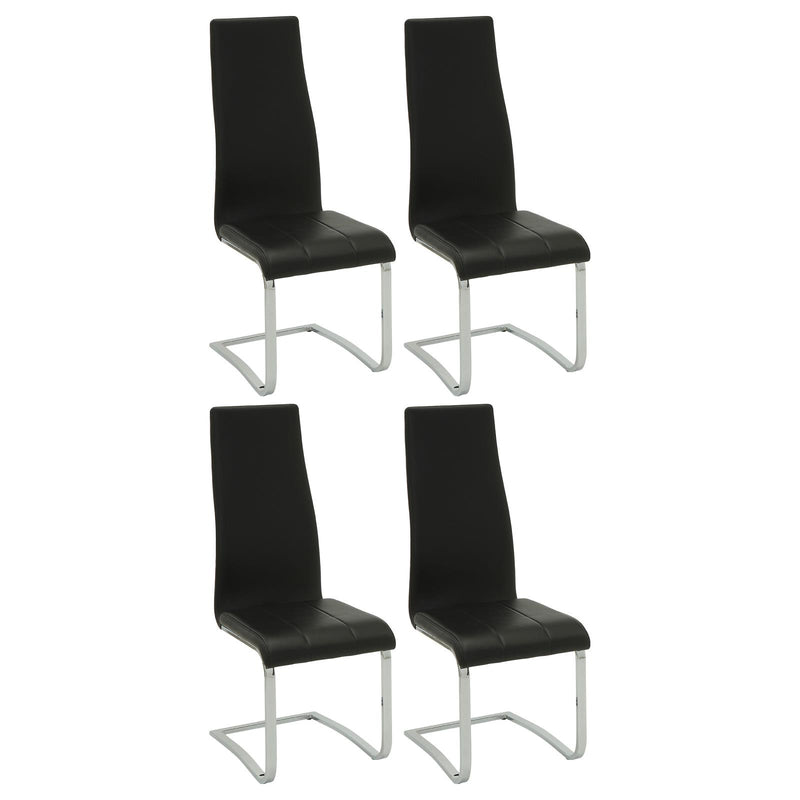 G102310 Contemporary Black and Chrome Dining Chair image