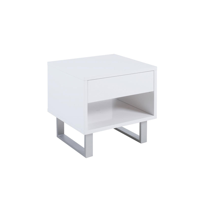 G705698 Contemporary Glossy White End Table image