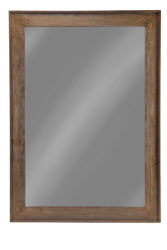 Distressed Brown Accent Mirror image
