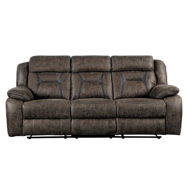 Homelegance Furniture Madrona Double Reclining Sofa in Dark Brown 9989DB-3 image